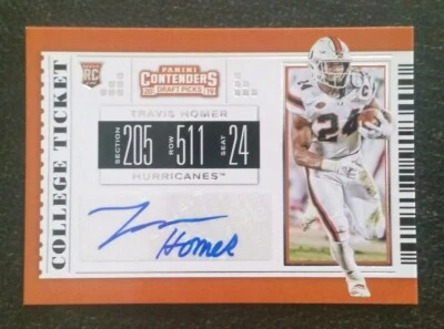 2019 Panini Contenders Draft Picks Travis Homer #276 Rookie Autograph - Seahawks - Image 1 of 3