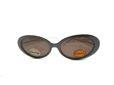 Lunettes de Soleil Femme Âge 90 Vintage Plastique Made IN Italy Oval Neuf FOSSIL - Photo 1/4