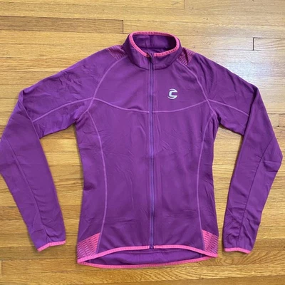 Cannondale Thermal Cycling Jacket Womens Medium Purple Full Zip Fleece 15F137 - Image 1 of 4