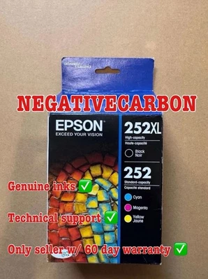 Epson 252XL/252 Black/Tri-Color Ink Cartridge - 4 Pack 2024+ - Image 1 of 4