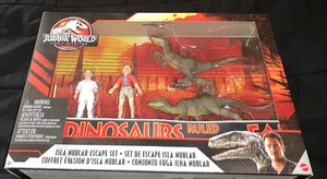 JURASSIC WORLD ISLA NUBLAR ESCAPE SET JOHN HAMMOND, DR.SATTLER & VELOCIRAPTORS! - Bild 1 von 3