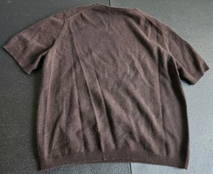 Erdos Cashmere Sweater Womens Medium Brown Short Sleeve - Picture 1 of 4