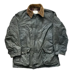 Viyella Vintage Wax The Empire Coat Jacket Olive Green Size Small Made In UK - Picture 1 of 9