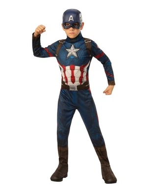 Rubies Costume Capitan America Endgame per bambini Tuta copristivali e maschera - Immagine 1 di 4