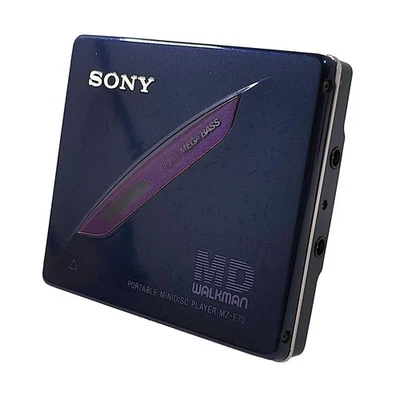 Sony MZ-E70 MiniDisc Player Blue - Tested Working Functional MD Player - Image 1 of 4