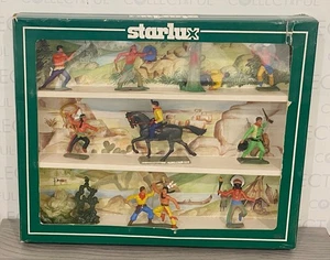 STARLUX - AMERICAN COWBOY & INDIANS *RARE* 10 PIECE FIGURE SET - FRANCE MIB🔥 - Picture 1 of 7