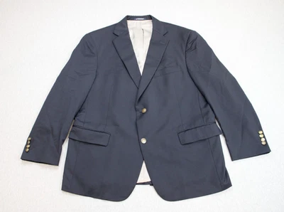 Blazer Hart Schaffner Marx masculino 44S azul forrado 2 botões jaqueta peito único - Imagem 1 de 4