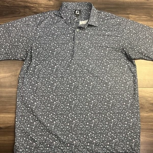 Camisa FootJoy Para Hombres 2XL XXL Azul Polo Manga Corta Geométrica Elastizada Rendimiento - Imagen 1 de 7