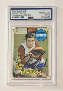 Johnny Bench Autograph Signed 1969 Topps Rookie Cup Card - PSA/DNA 1 HOF - Picture 1 of 2