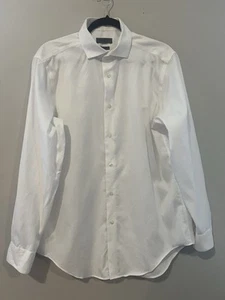 Calvin Klein Mens Slim Fit Non Iron White Dress Shirt Size 16 32/33 - Picture 1 of 12