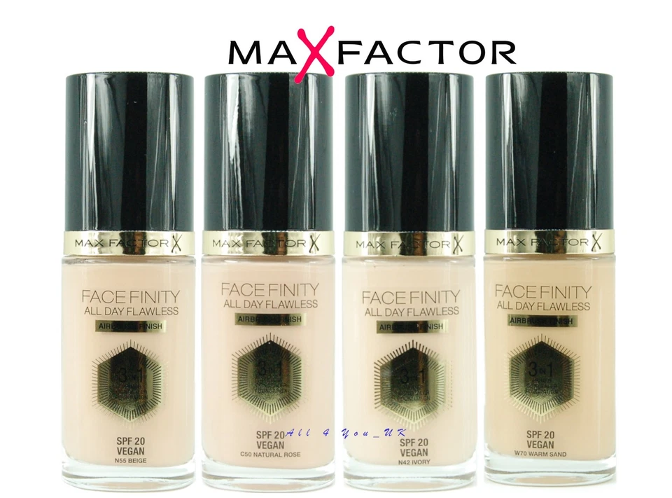 MAX FACTOR FACEFINITY ALL DAY FLAWLESS 3IN1 FOUNDATION SPF20 AIRBRUSH FINISH - Image 1 of 1