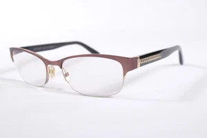 Jimmy Choo Eyeglasses JC128 Women Bronze/Black Semi-Rimless Metal Glasses Frames - Picture 1 of 4