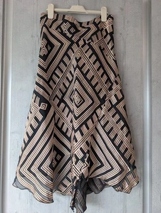 Fenn Wright Manson Silk Blend Geometric Pattern Skirt 8 - Picture 1 of 6