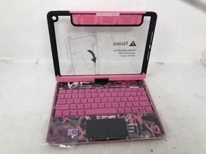 Custodia trasparente girevole con tastiera per iPad 9a generazione -Y2K rosa trasparente - Foto 1 di 6