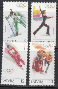 Letonia 1994 Mi.#364-67 Juegos Olímpicos de Invierno, Liliehammer conjunto de 4 sellos - Imagen 1 de 1