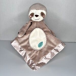 Douglas Baby Brown Satin Trim Sloth Lovey Security Blanket