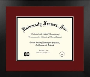 11x8.5 opening diploma frame, studio black - Picture 1 of 3
