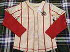 Gymboree Boy's Size 8 Cream Color Red Striped Long Sleeve Baseball Jersey Shirt