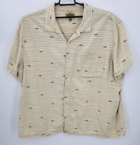 Foundry Shirt Mens 3XL Allover Fishing Lure Print Short Sleeve Button Up Outdoor - Picture 1 of 8