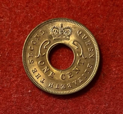 East Africa Cent 1956 H AU Bronze Coin KM#35 T6152 - Image 1 of 2