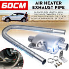 60Cm Air Heater Exhaust Pipe Silencer Muffler Vent Hose Stainless For Diesel Us