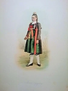 1896 SVIZZERA COSTUMI BERN GUGGISBERG - Imagen 1 de 1