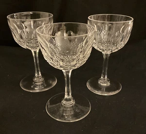 3 SUPERB VICTORIAN HAND CUT GLASS CRYSTAL SHERRY WINE SHORT APERITIF PORT SPIRIT - Picture 1 of 12
