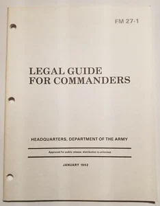 FM 27-1 Legal Guide for Commanders, January 1992 - Picture 1 of 4