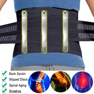 Back Support Lower Back Brace Pain Relief Lumbar Support Belt Men Women Girdles - Picture 1 of 14