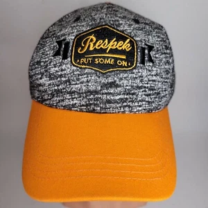 MÜTZE KAPPE Mops Marke Respek einige anziehen schwarz orange verstellbarer Riemen hinten Baseball - Bild 1 von 9