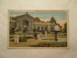 Chicago Illinois Postcard Administation Building Washington Park 1919 IL - Picture 1 of 2