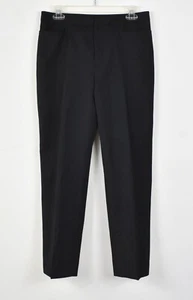 Vintage ANN TAYLOR Black Polyester/Lycra Stretch Tapered Pants 10P - Picture 1 of 4