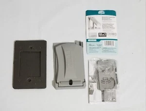 Bell MX1050S Single Gang rechteckig Druckguss Metall grau Outdoor Box Flip Cover - Bild 1 von 2