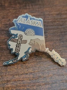 Peter David United States USA State Travel Hat Lapel Pin - Alaska - Picture 1 of 3
