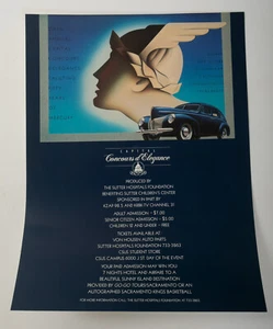 Póster Concours d'Elegance Sm (PSTR-66) Salón del Automóvil Capital Sacramento 1989 Mercury - Imagen 1 de 6