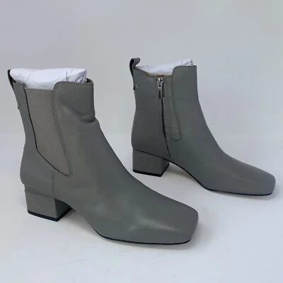 Botas Chelsea Franco Sarto L-Waxton H7349L3 Mujer 7 W Gris Cuero Cremallera Lateral 0745 Foto 1 de 4