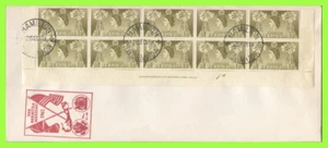 Bermuda 1961 QEII ½d pl. block of 10 on 'Bermuda Meeting' cachet cover - Picture 1 of 1