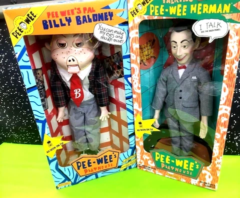 PEE-WEE's PLAYMUSE PEE-WEE HERMAN BILLY BALOMEY 2-body set Figure Vintage Rare Cover