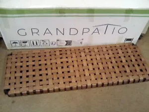 GrandPatio Indoor/ Outdoor 2-Seat Bench, Steel Frame Leather-Look Resin Wicker - Picture 1 of 2
