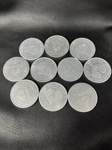 10 Lot Sahara Casino Las Vegas Free Slot Play Aluminum Vintage Tokens - Picture 1 of 1