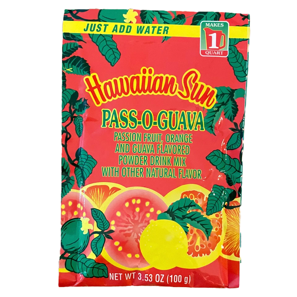 Hawaiian Sun Powder Mix Pass-O-Guava, solo agrega agua (1 paquete) Foto 1 de 1