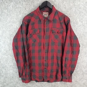 Wrangler Shirt Mens Extra Large Red Check Pearl Snap Long Sleeve Western 10831 - Bild 1 von 10