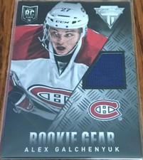 2013-14 Panini Titanium Rookie Gear Alex Galchenyuk RG-AG Montreal Canadiens
