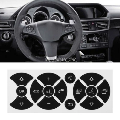 Ajuste Para Mercedes Benz E350 2007-2014 Volante Reparación Botón Adhesivo Decoración Foto 1 de 4
