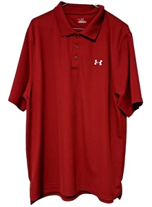 UNDER ARMOUR POLOSHIRT HEAT GEAR HERREN GRÖSSE LARGE ROT - Bild 1 von 8