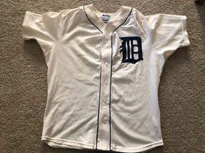 Vintage Detroit Tigers Jersey MacGregor Sand Knit Mens L Button Front MLB - Picture 1 of 9