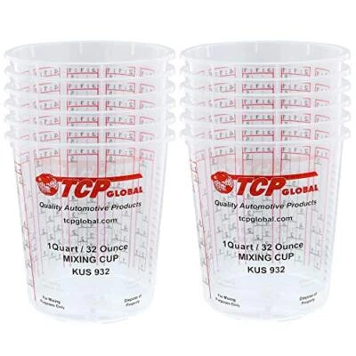 Pack of 12 Each 32 Ounce Paint Mix Cups with calibrated Mixing ratios on Side... - Изображение 1 из 4