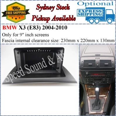 Pantalla de 9 pulgadas Fascia facia BMW X3 E83 2004-2010 Foto 1 de 4