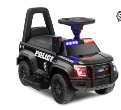 Custom Kids Number Plates fits 6v Police Style sit-on foot to floor ride on  car - Image 1 of 4