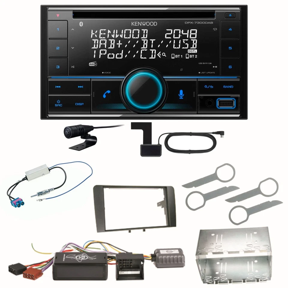 Kenwood DPX-7300DAB Bluetooth Digitalradio Einbauset für Audi A3 8P 8PA - Bild 1 von 1